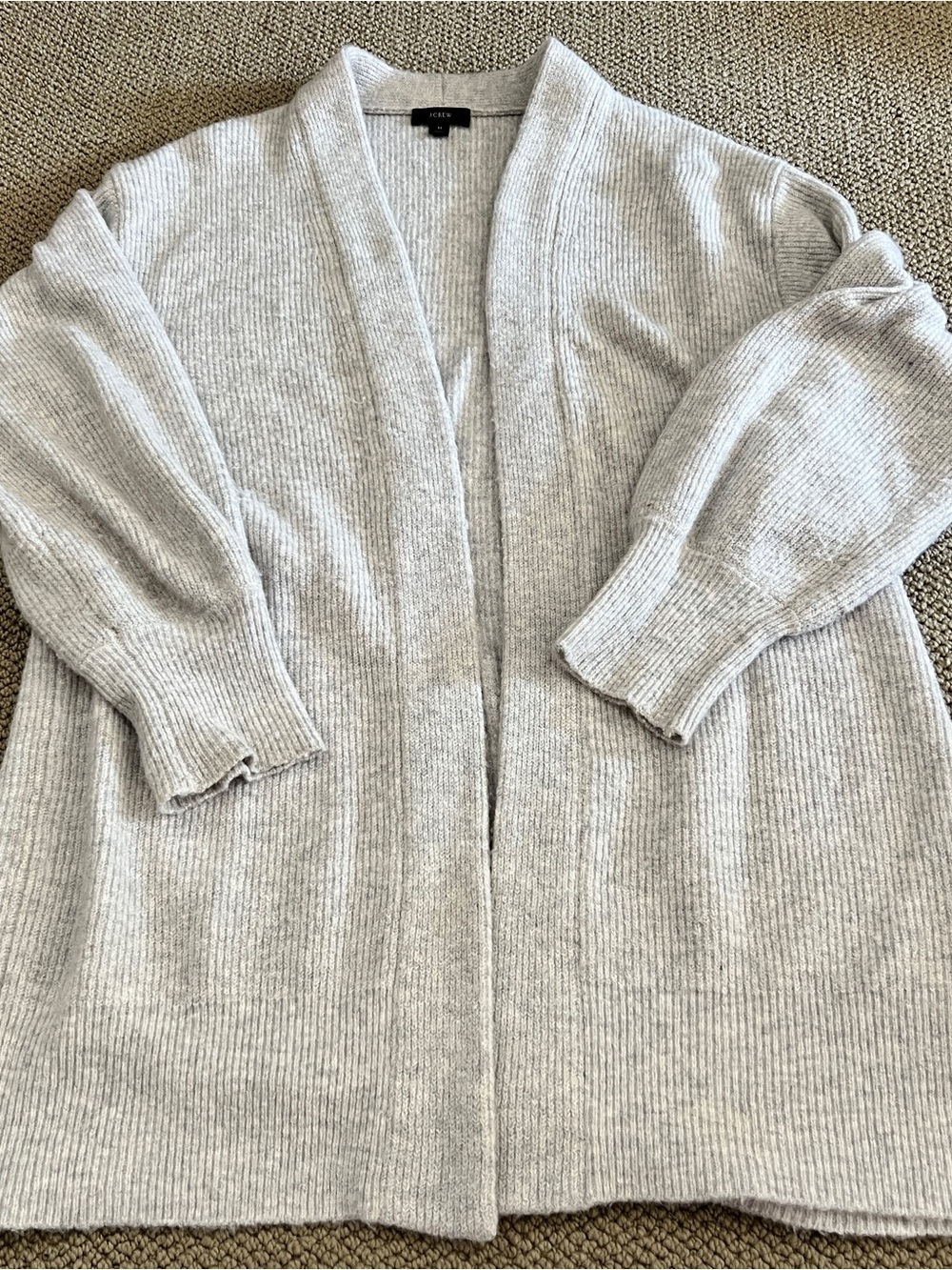 J.Crew gray sweater is a grey wool-alpaca blend cardigan-medium